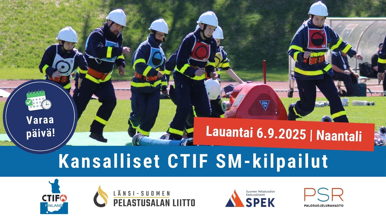 CTIF kisaajia suorittamassa tehtävää nurmikentällä